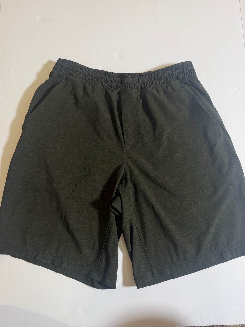Lululemon Men's Athletic Elastic-Waist Shorts - Dark Olive Green Small